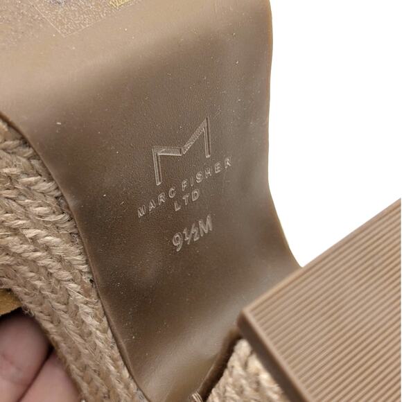 Marc Fisher Oaten Espadrille Platform Wedge Women's Sandals Natural Size US9.5M - Picture 9 of 13